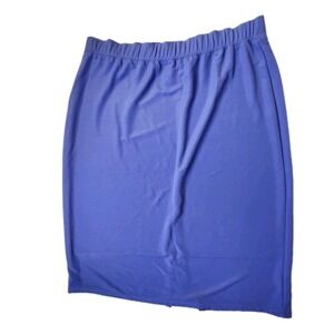 NWT Susan Graver Liquid Knit Skirt Womens Large Lavender Purple Casual Comfort